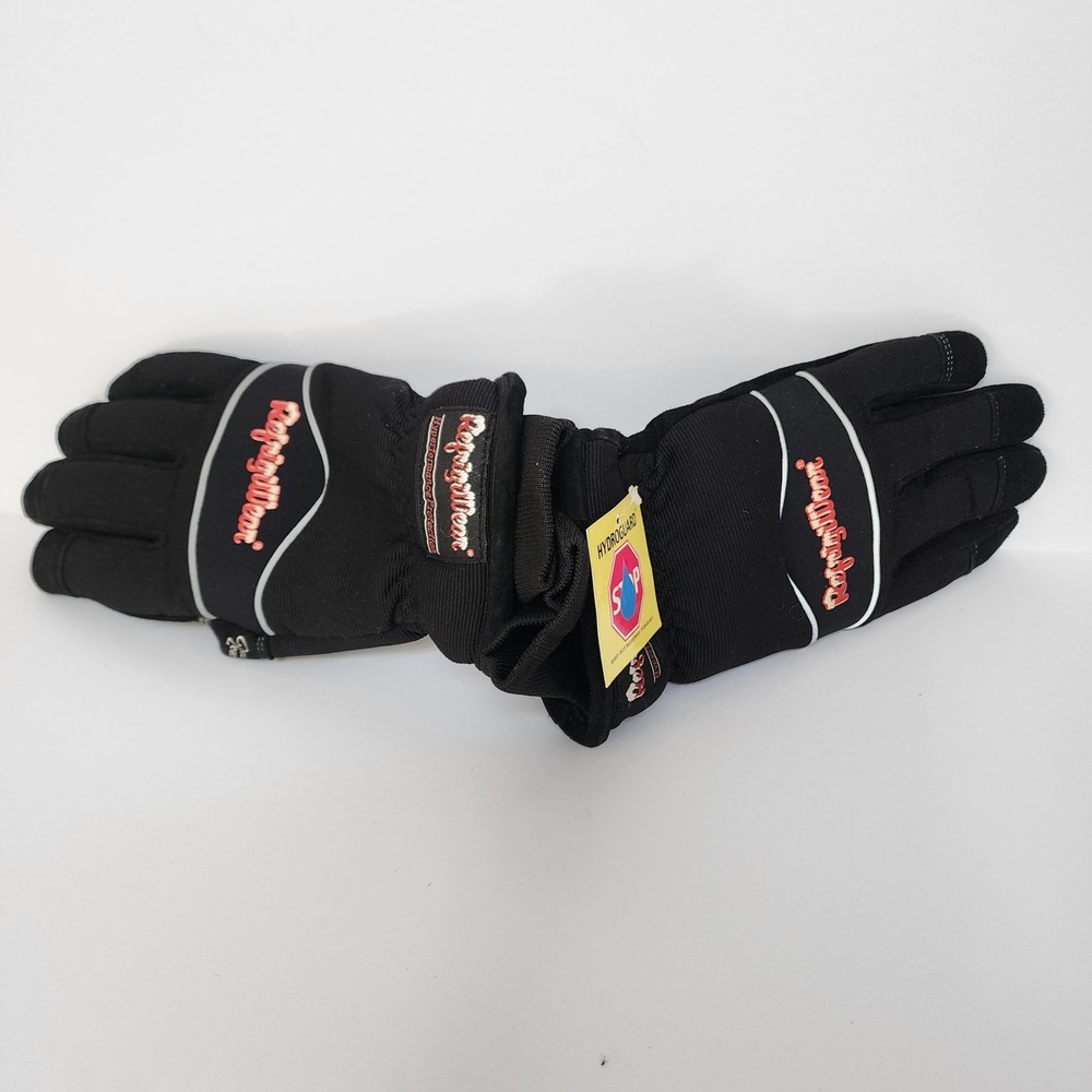 RefrigiWear HydroGuard Waterproof Insulated Leather Palm Work Gloves Black NEW - Picture 7 of 9